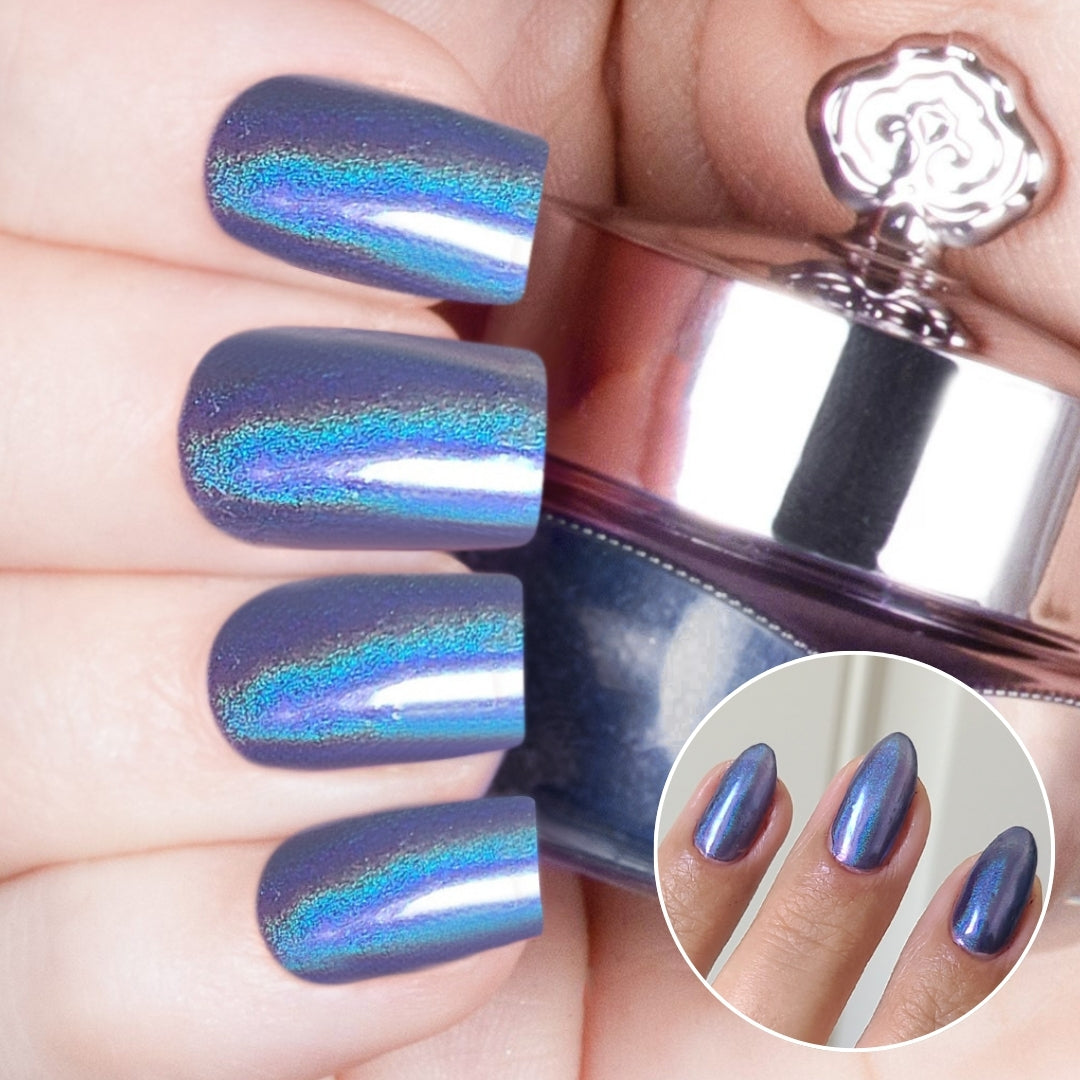 Indigo - Holographic Nail Powder - By Meagan B