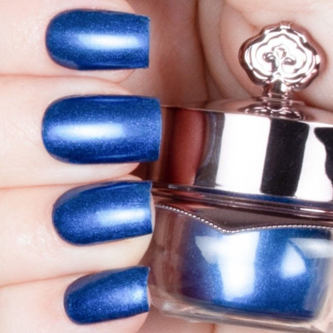A stunning and vibrant cobalt blue metallic colour
