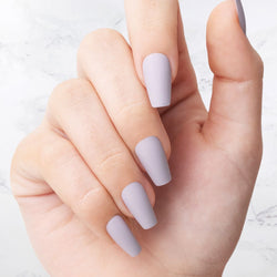 Classic Lilac Coffin Shaped nails