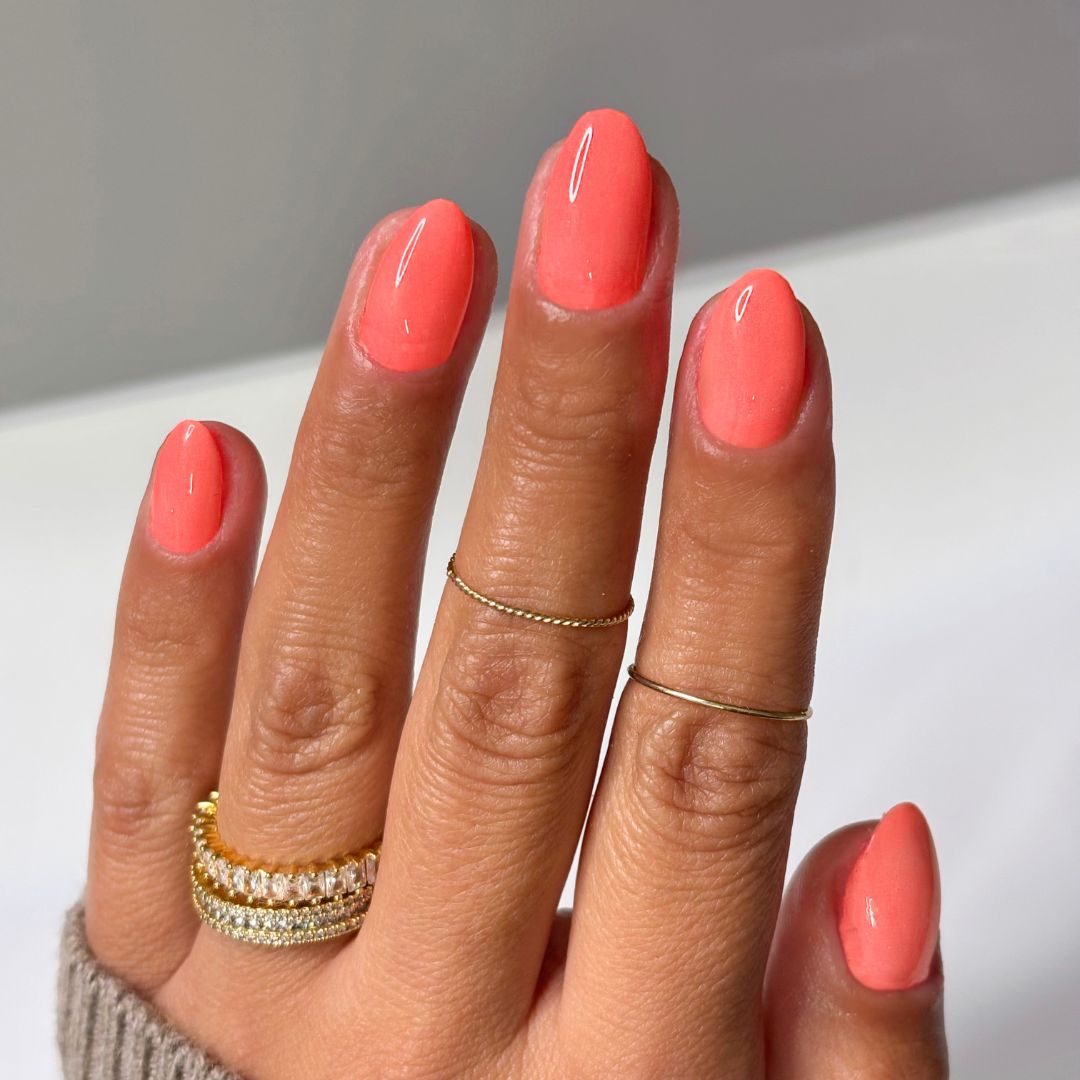Hot Coral - Classic Neon Nail Powder