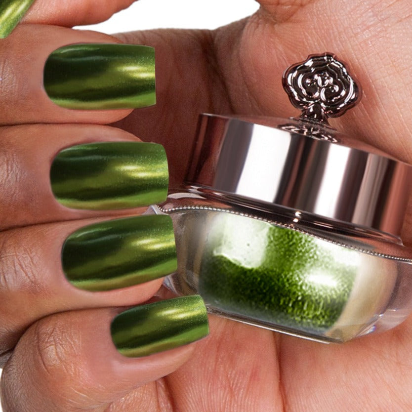 A subtle green shade with shimmer 