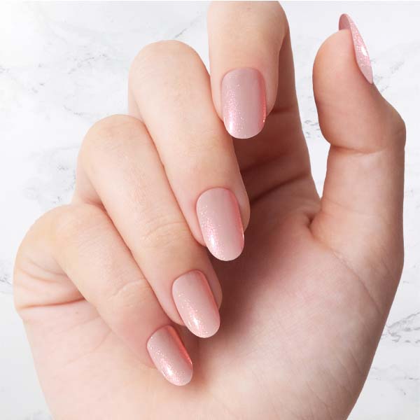 Classic Dark pink Glazed Oval nails
