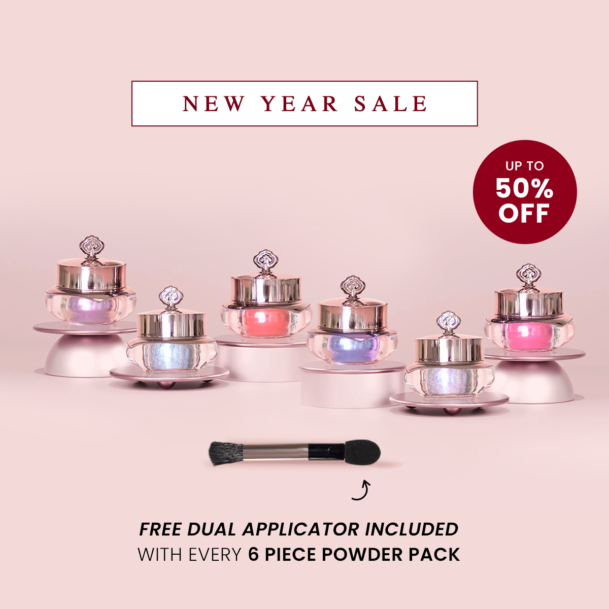 6 Piece Powder Pack + FREE APPLICATOR