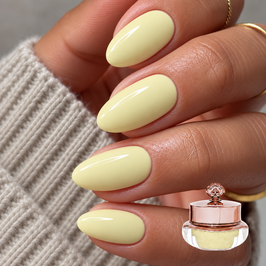 Butter manicure with matching colour pot