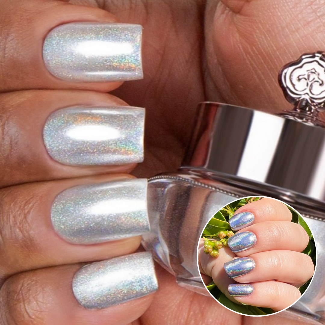 Platinum - Holographic Nail Powder.