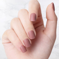 Classic Nude Pink Square nails