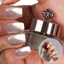 Glazed Silver - Metallic Nail Powder