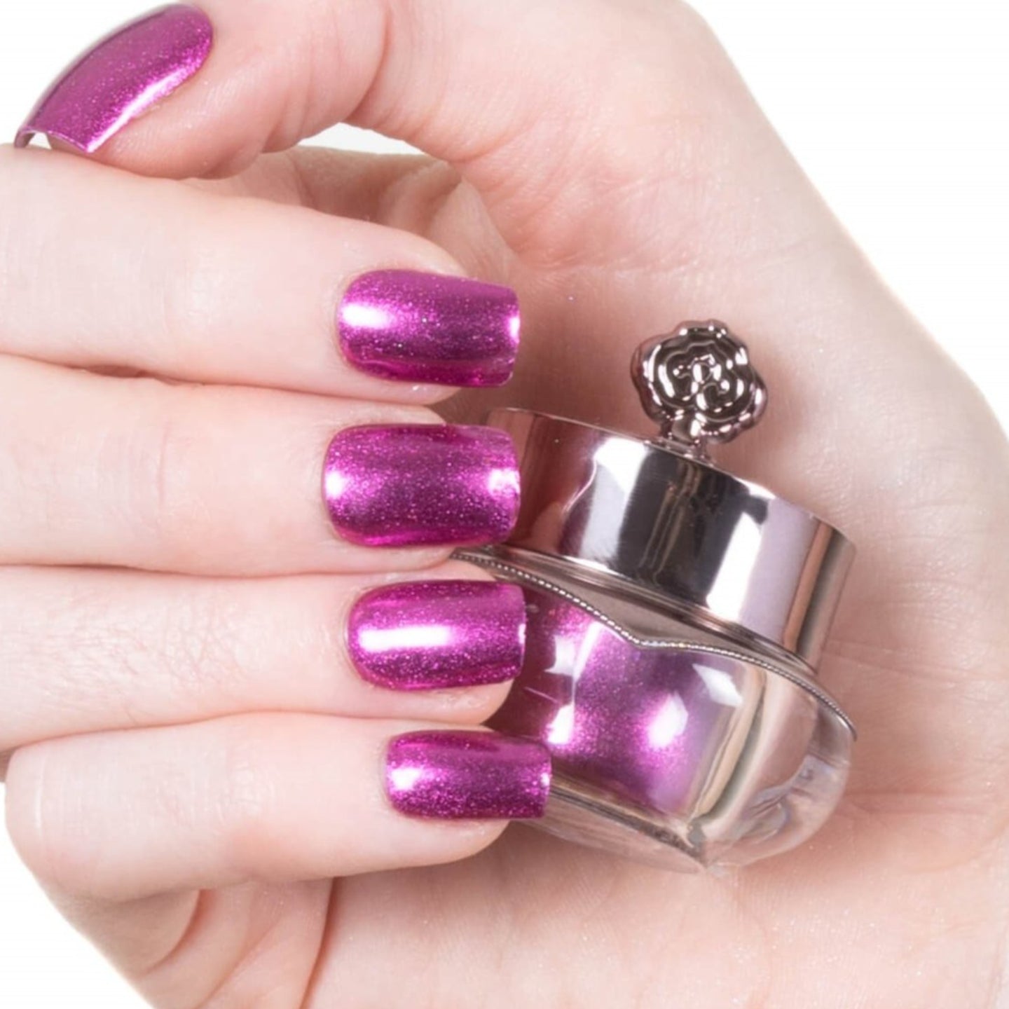 Fuchsia - Metallic Nail Powder