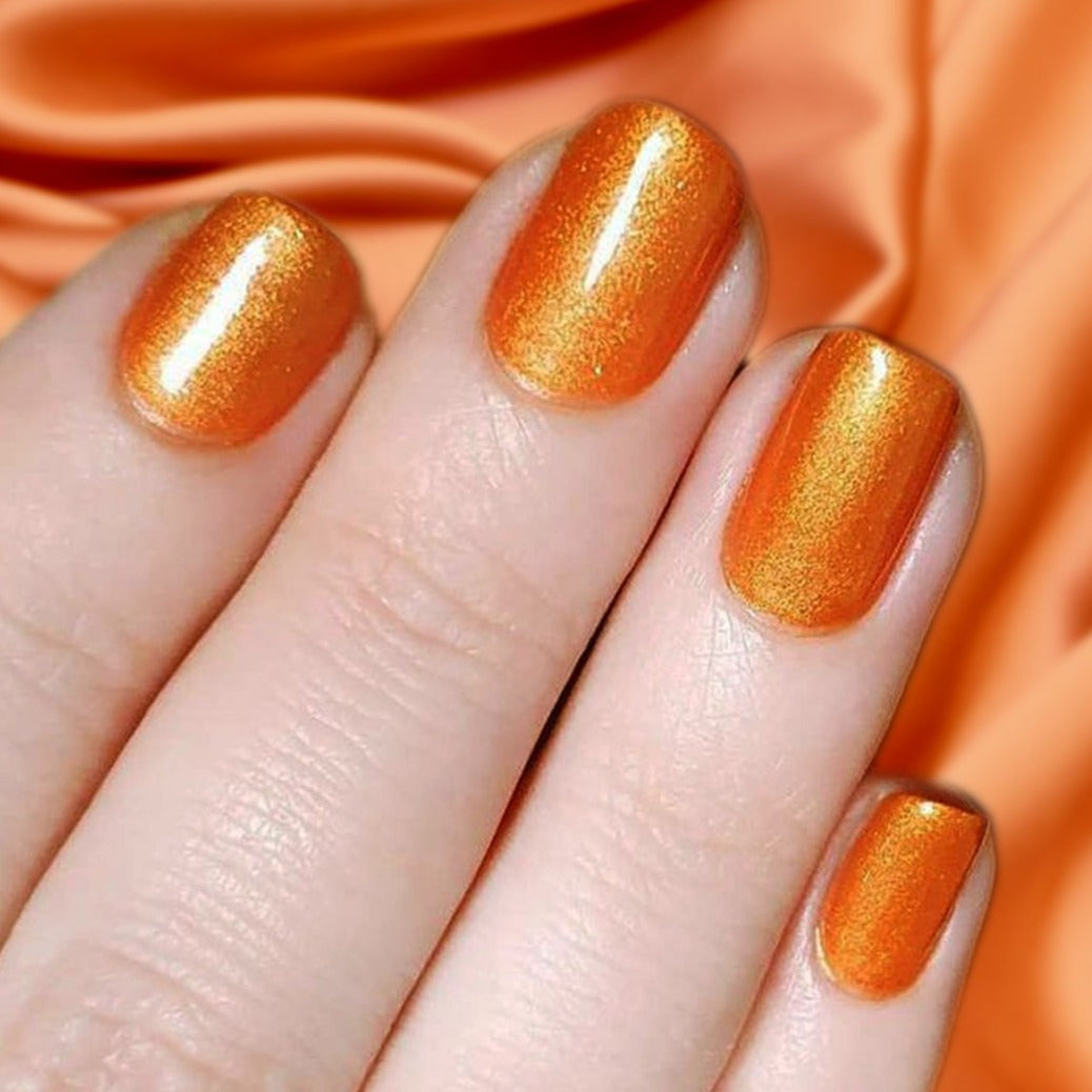 A vibrant and lively orange colour